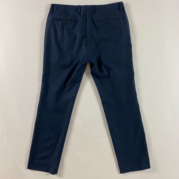 Bonobos Slim Fit Dress Pants Slacks Men's 34 x 30 Measures 36x30 Blue Wool Blend - Picture 2 of 10
